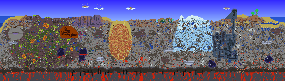 Map of Terraria seed 1