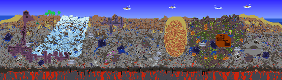 Map of Terraria seed 100