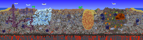 Map of Terraria seed 1.1.1.100865193 on 1.4.5