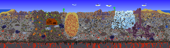 Map of Terraria seed 1072825435