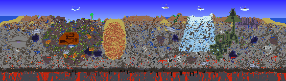 Map of Terraria seed 1136818448