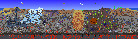 Map of Terraria seed 1198556378