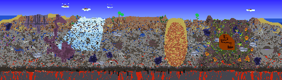 Map of Terraria seed 123