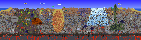 Map of Terraria seed 1234