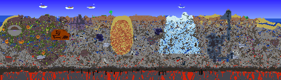 Map of Terraria seed 12345
