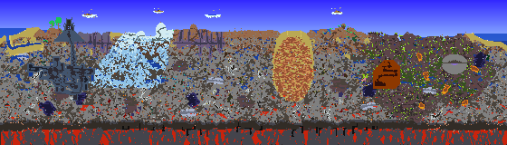 Map of Terraria seed 123456