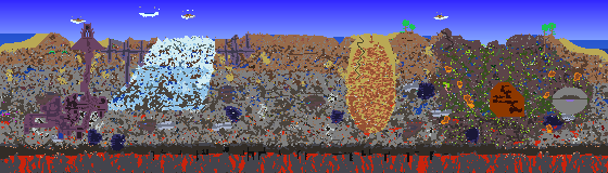 Map of Terraria seed 1234567
