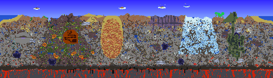 Map of Terraria seed 12345678