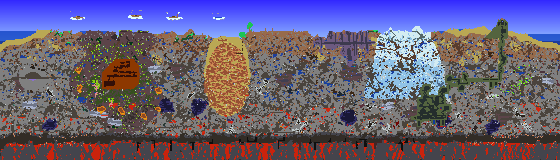 Map of Terraria seed 123456789