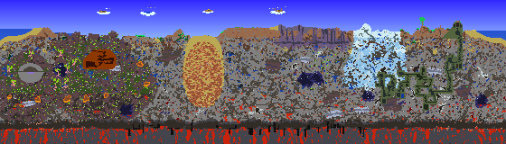 Map of Terraria seed 1235884394