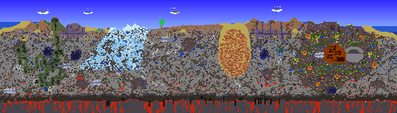 Map of Terraria seed 1269588042