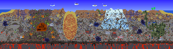 Map of Terraria seed 13