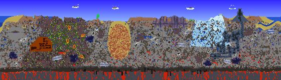 Map of Terraria seed 1337