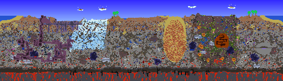 Map of Terraria seed 1410603009
