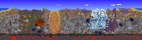 Map of Terraria seed 1.1.1.1491960240 on 1.4.5