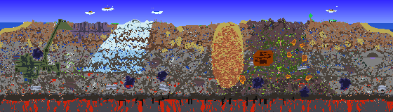Map of Terraria seed 1016