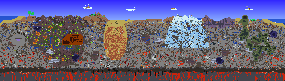 Map of Terraria seed 1690504466