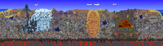 Map of Terraria seed 1785002524