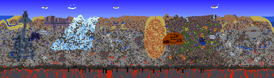Map of Terraria seed 1828207222