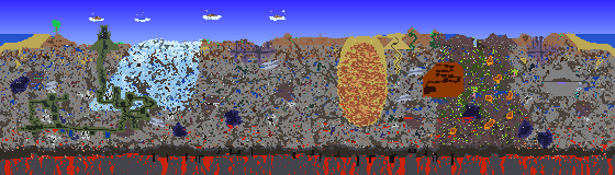 Map of Terraria seed 1830083711