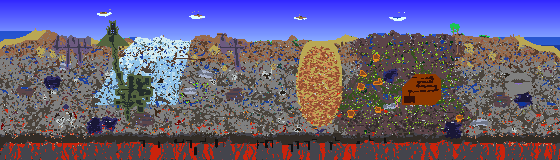 Map of Terraria seed 1.1.1.1841878846 on 1.4.5
