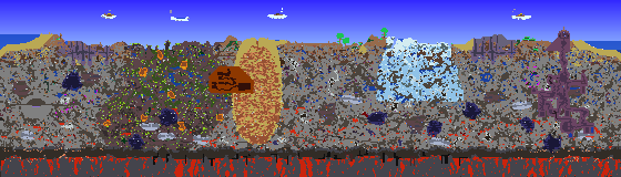 Map of Terraria seed 192187305