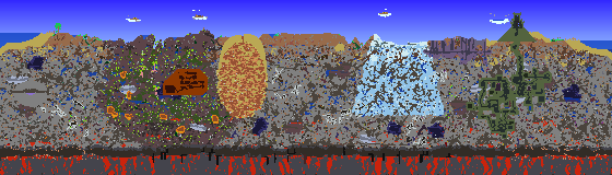 Map of Terraria seed 2041666286