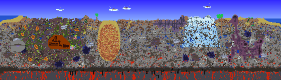 Map of Terraria seed 262538666