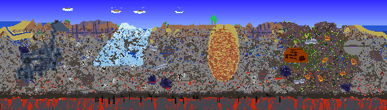 Map of Terraria seed 301989527