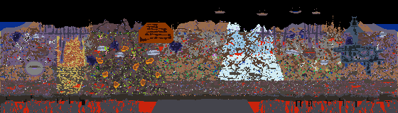 Map of Terraria seed 1032