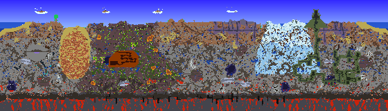 Map of Terraria seed 381543134