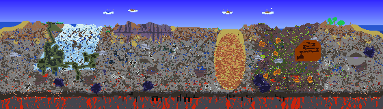 Map of Terraria seed 389297328