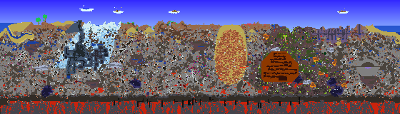 Map of Terraria seed 1004