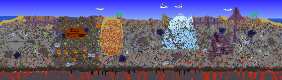 Map of Terraria seed 42
