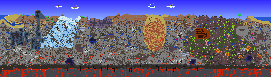 Map of Terraria seed 420