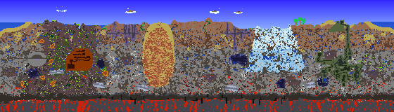 Map of Terraria seed 607179423