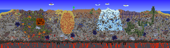 Map of Terraria seed 666
