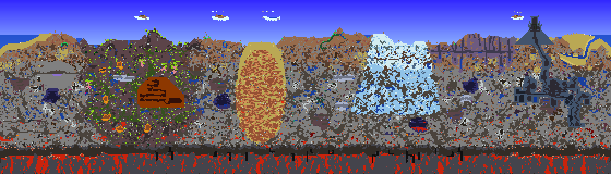 Map of Terraria seed 686880095