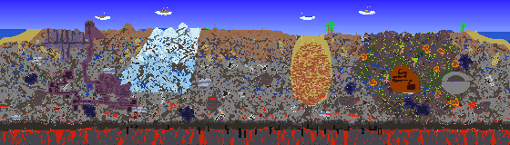 Map of Terraria seed 69
