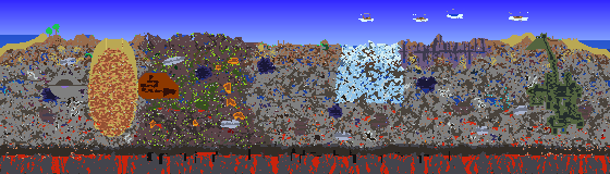 Map of Terraria seed 69420
