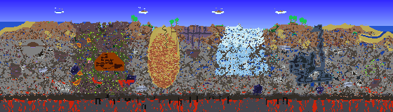 Map of Terraria seed 1008