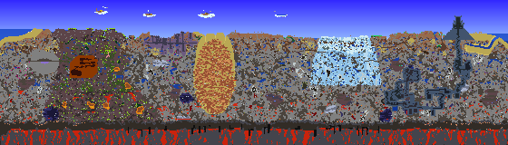 Map of Terraria seed 889925704