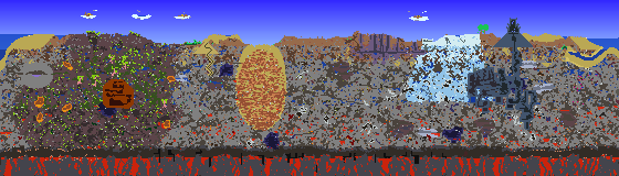 Map of Terraria seed Iwonthelottery