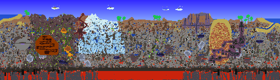Map of Terraria seed 1001