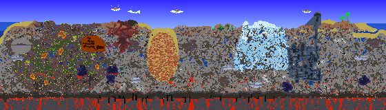 Map of Terraria seed 1