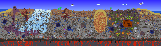 Map of Terraria seed 100