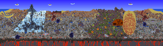 Map of Terraria seed 1016057360