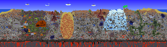 Map of Terraria seed 1118156345