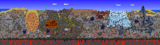 Map of Terraria seed 1174098938