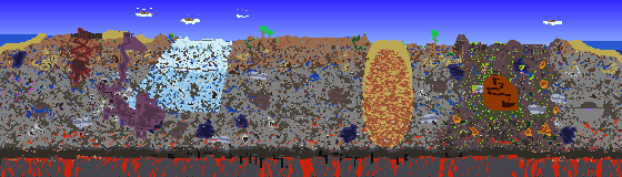 Map of Terraria seed 123